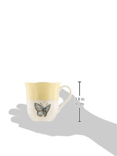 Lenox Coffee Mug Set, Butterfly Meadow Colors 4-Piece Mug Set, Service for 4, White Porcelain Mugs, 10 Oz Capacity, Microwave & Dishwasher Safe, Ceramic Mugs, Coffee Cups, Tea Cup (Assorted, 4 Piece) - My Kitchen Products