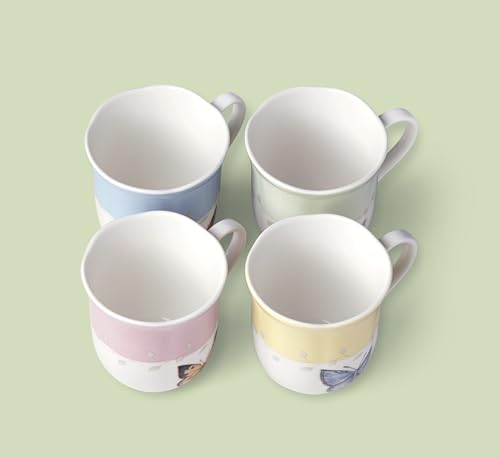 Lenox Coffee Mug Set, Butterfly Meadow Colors 4-Piece Mug Set, Service for 4, White Porcelain Mugs, 10 Oz Capacity, Microwave & Dishwasher Safe, Ceramic Mugs, Coffee Cups, Tea Cup (Assorted, 4 Piece) - My Kitchen Products
