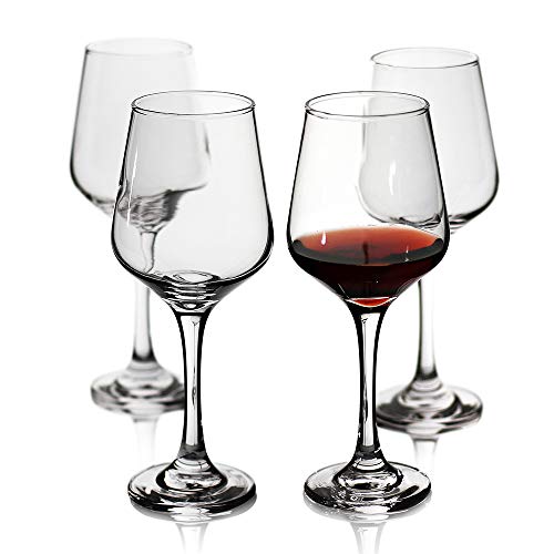 LFLYCIAL Wine Glasses Set of 4,Durable Red Wine Glasses for Bordeaux/Cabernet,Thick Resistant White Wine Glass