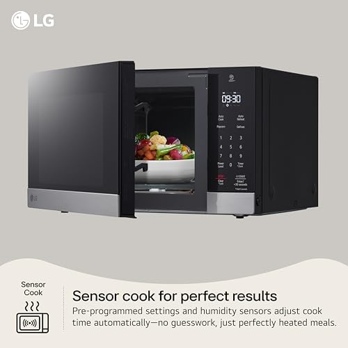 LG Countertop Microwave, 0.9 cu. ft., Stainless Steel, 18.75x14x10.69 Inch, Smart Inverter, NeoChef, 1000 Watts - My Kitchen Products