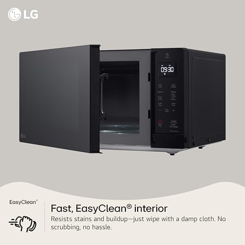 LG Countertop Microwave, 1.1 cu. ft., Black, 20.1x11.4x15.7 Inches, EasyClean Interior, 900 Watts - My Kitchen Products