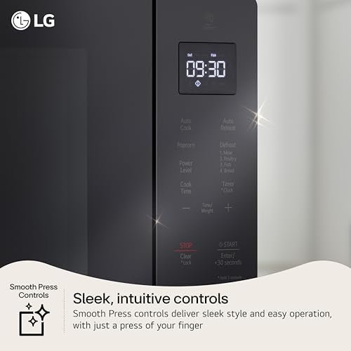 LG Countertop Microwave, 1.1 cu. ft., Black, 20.1x11.4x15.7 Inches, EasyClean Interior, 900 Watts - My Kitchen Products
