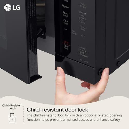 LG Countertop Microwave, 1.1 cu. ft., Black, 20.1x11.4x15.7 Inches, EasyClean Interior, 900 Watts - My Kitchen Products