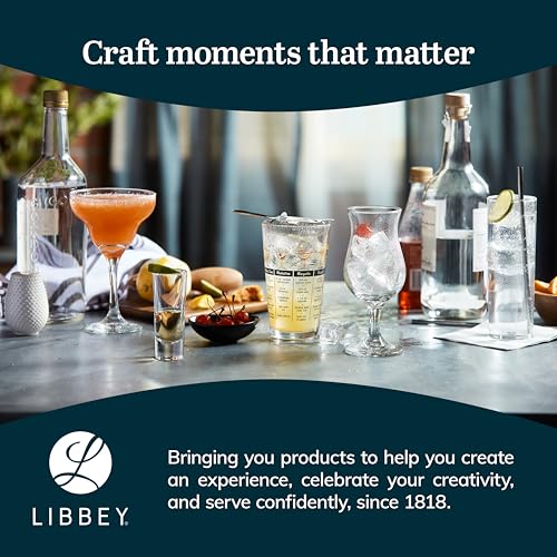 Libbey 917CD Heavy Base Rocks Glasses Set of 12, Rocks Glass Cups Set with Simple Lines, Elegant Old Fashioned Glass for Whiskey,Cocktails and More - My Kitchen Products