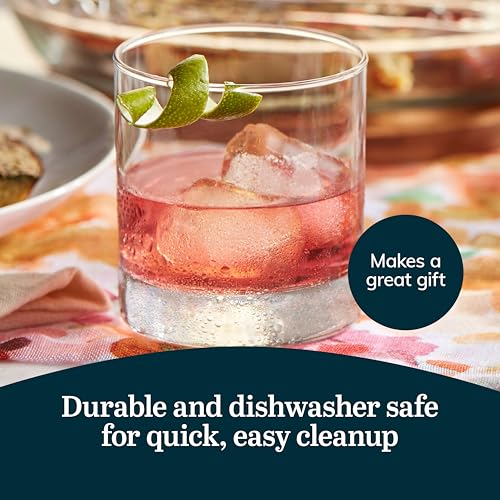 Libbey 917CD Heavy Base Rocks Glasses Set of 12, Rocks Glass Cups Set with Simple Lines, Elegant Old Fashioned Glass for Whiskey,Cocktails and More - My Kitchen Products