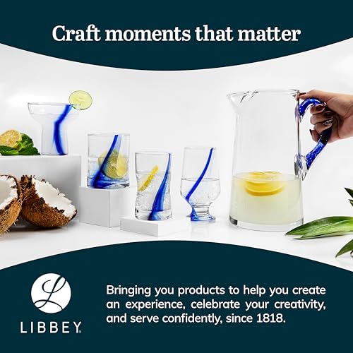 Libbey Blue Ribbon Rock Glasses Set, Artisan-Inspired Four-Dimple Shaped Glass Cups, Dishwasher Safe Whiskey Glasses Set of 8 for Dinners, Parties - My Kitchen Products