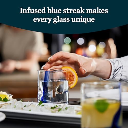 Libbey Blue Ribbon Rock Glasses Set, Artisan-Inspired Four-Dimple Shaped Glass Cups, Dishwasher Safe Whiskey Glasses Set of 8 for Dinners, Parties - My Kitchen Products