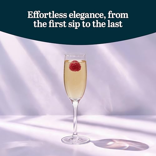 Libbey Catawba Champagne Flutes Set of 12 (6 oz), Elegant Stemmed Flute Glasses, Dishwasher Safe Sparkling Wine and Mimosa Glasses - My Kitchen Products