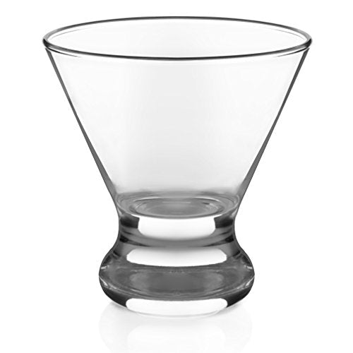 Libbey Cosmopolitan Stemless Martini Glasses Set Of 12, Dishwasher Safe Holiday Martini Glass, Lightweight Cocktail Glass Set for Wedding Party - My Kitchen Products