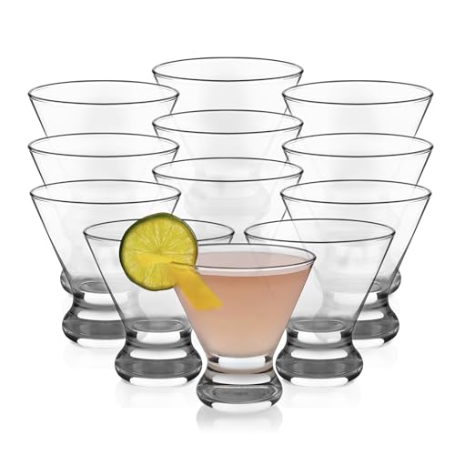 Libbey Cosmopolitan Stemless Martini Glasses Set Of 12, Dishwasher Safe Holiday Martini