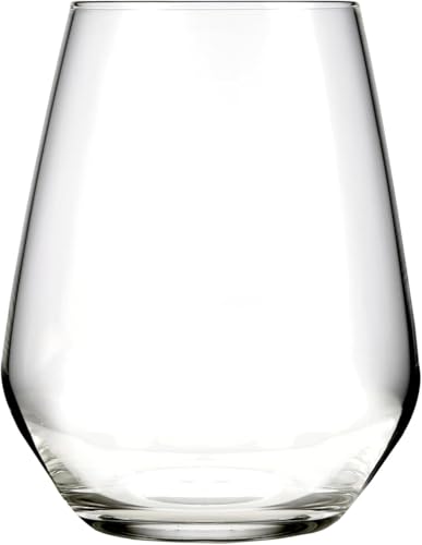 Libbey Signature Greenwich Stemless Wine Glasses Set of 6, Modern Wine Glasses for Red and White Wine, Ideal Stemless Wine Glass Set for All Occasions - My Kitchen Products