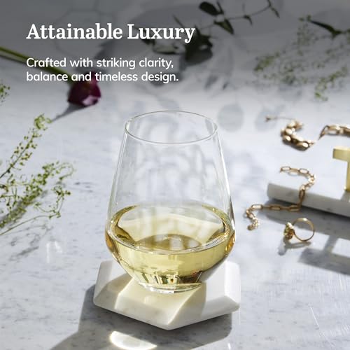 Libbey Signature Greenwich Stemless Wine Glasses Set of 6, Modern Wine Glasses for Red and White Wine, Ideal Stemless Wine Glass Set for All Occasions - My Kitchen Products