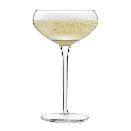 Libbey Signature Kentfield Coupe Cocktail Glasses Set of 4, Classic Tall Stemmed Glass Cup, Champagne Coupe Glasses Gift Set for Weddings, Birthdays - My Kitchen Products