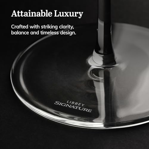Libbey Signature Kentfield Estate All Purpose Wine Glasses Set of 4, Long Stem Wine Glasses for Red and White Wine, Perfect Glass Goblet Gift Set - My Kitchen Products
