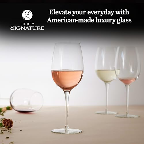 Libbey Signature Kentfield Estate All Purpose Wine Glasses Set of 4, Long Stem Wine Glasses for Red and White Wine, Perfect Glass Goblet Gift Set - My Kitchen Products