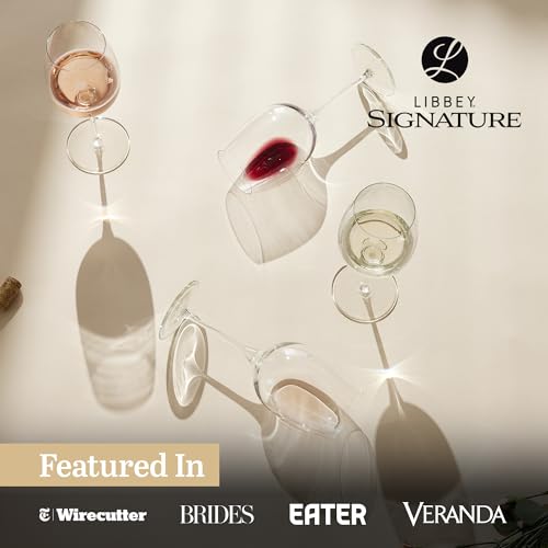 Libbey Signature Kentfield Estate All Purpose Wine Glasses Set of 4, Long Stem Wine Glasses for Red and White Wine, Perfect Glass Goblet Gift Set - My Kitchen Products