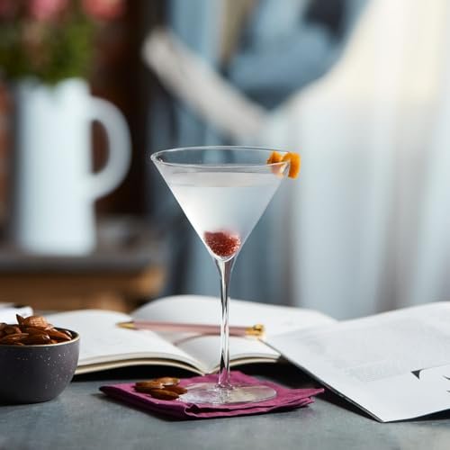 Libbey Signature Kentfield Martini Glasses Set of 4, 10 oz Lead-Free Clear Stemmed Cocktail Glasses, Dishwasher Safe Martini Cups for Weddings & Parties - My Kitchen Products