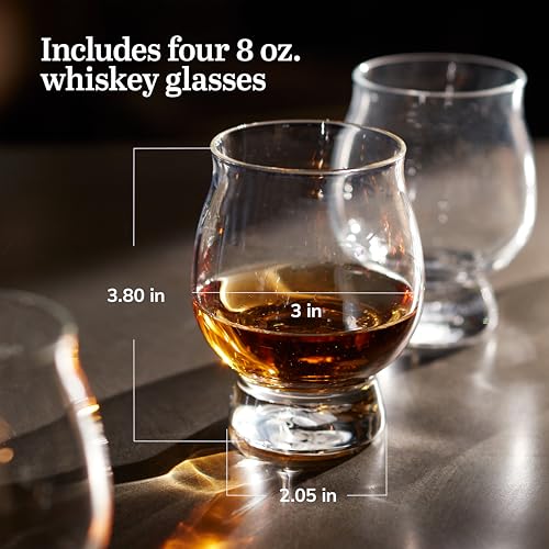 Libbey Signature Kentucky Bourbon Trail Whiskey Glasses Set of 4, Dishwasher Safe, Restaurant Quality Bourbon Tasting Glasses - My Kitchen Products