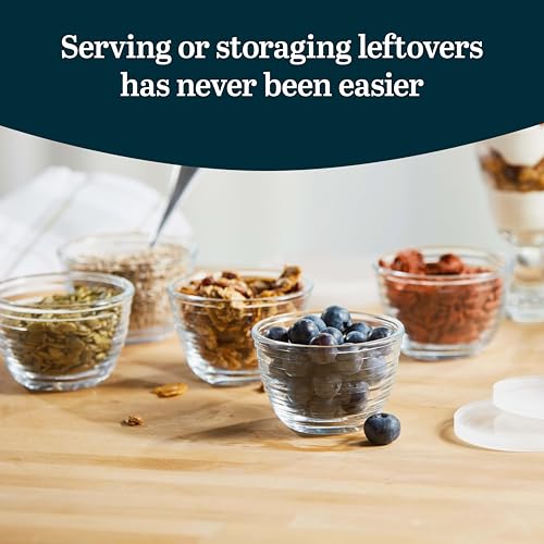Libbey Small Glass Prep Bowls with Lids, Set of 8, 6.25 oz Small Bowls- Ideal for Leftovers, Meal Prep & Dips, Durable & Dishwasher Safe - My Kitchen Products