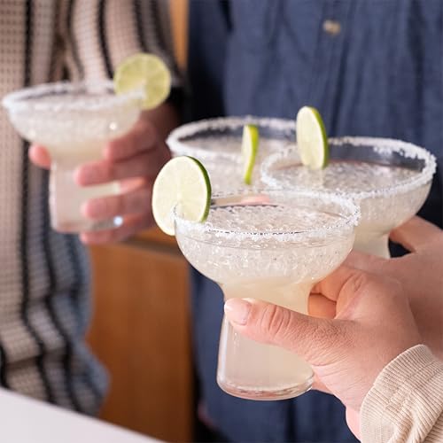 Libbey Stemless Margarita Glasses Set of 6, 10.25 ounces Classic Lightweight Margarita Cups, Fancy Glassware Set for Celebrations - My Kitchen Products
