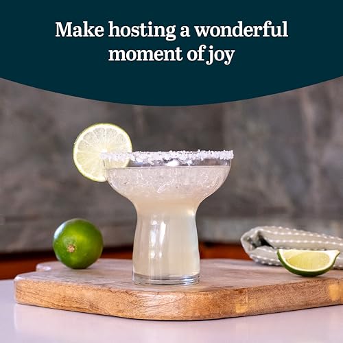 Libbey Stemless Margarita Glasses Set of 6, 10.25 ounces Classic Lightweight Margarita Cups, Fancy Glassware Set for Celebrations - My Kitchen Products