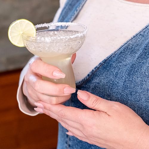 Libbey Stemless Margarita Glasses Set of 6, 10.25 ounces Classic Lightweight Margarita Cups, Fancy Glassware Set for Celebrations - My Kitchen Products