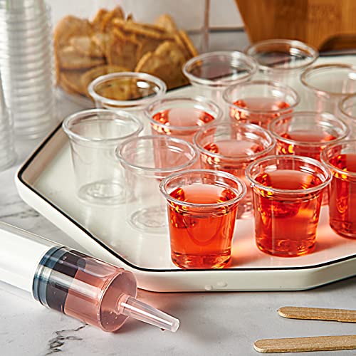 Lilymicky 1000 PACK 1 oz Plastic Shot Glasses, 1 Ounce Clear Disposable Party Cups for Vodka, Whiskey, Tequila, Mini Plastic Containers for Sauce, and Sample Tasting - My Kitchen Products