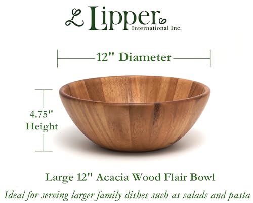 Lipper International Acacia Round Flair Bowl - My Kitchen Products