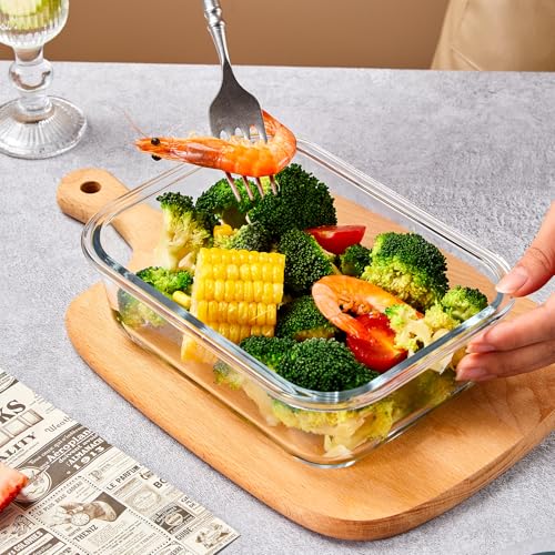 Liuruiyu 10 Pack Glass Food Storage Containers with Lids, Meal Prep Containers, Airtight Bento Boxes with Leak Proof Locking for Microwave, Oven, Freezer and Dishwasher, BPA Free - My Kitchen Products