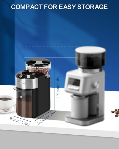 Lonkion Burr Coffee Grinder Electric - Adjustable Burr Grinder with 28 Precise Grind Settings for 12 Cups - Coffee Grinders for Home Use - Professional Coffee Bean Grinder - Stainless Steel - My Kitchen Products