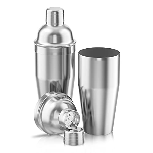 LUCKYGOOBO Cocktail Shaker,24 oz Martini Shaker,Drink Shaker Built-in Strainer,Professional Stainless Steel Margarita Mixer,Bartender Kit Gifts. - My Kitchen Products