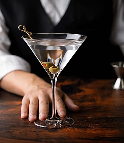 LUNA & MANTHA Martini Glasses, Martini Cocktail Glasses for Margarita, Manhattan, Cosmopolitan, Espresso, Home Bar, Evening Parties, Birthdays, Housewarming Gift,Set of 4-9oz - My Kitchen Products