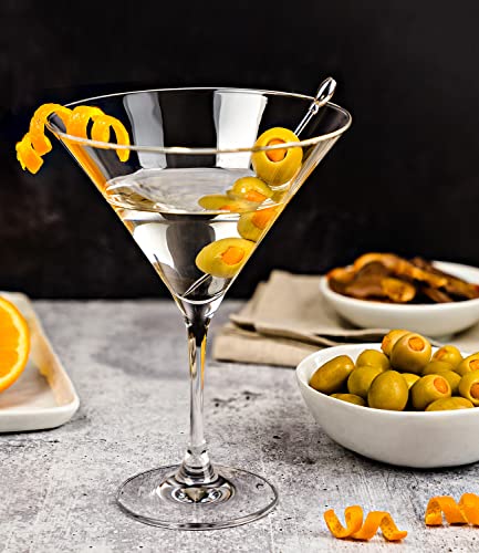 LUNA & MANTHA Martini Glasses, Martini Cocktail Glasses for Margarita, Manhattan, Cosmopolitan, Espresso, Home Bar, Evening Parties, Birthdays, Housewarming Gift,Set of 4-9oz - My Kitchen Products
