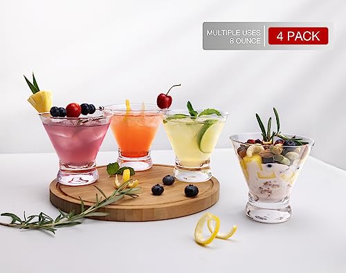LUNA & MANTHA Martini Glasses, Martini Cocktail Glasses for Margarita, Manhattan, Cosmopolitan, Espresso, Home Bar, Evening Parties, Birthdays, Housewarming Gift,Set of 6-8oz - My Kitchen Products