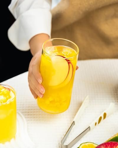 LUXU Drinking Glasses 19 oz, Thin Highball Glasses Set of 4,Clear Tall Glass Cups For Water, Juice, Beer, Drinks, and Cocktails and Mixed Drinks - My Kitchen Products