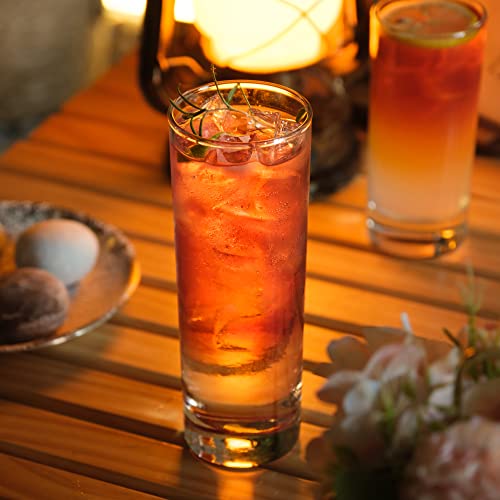 LUXU Premium Highball Drinking Glasses (Set of 6)-10 oz Tom Collins Glasses,Clear Tall Glass Cups,Cute Cocktail Glasses,Lead-free Water Glasses Bar Glassware for Mojito Beverages and Mixed Drinks - My Kitchen Products