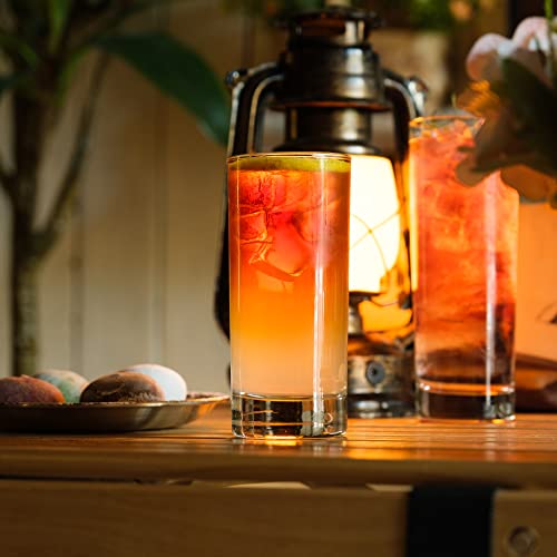 LUXU Premium Highball Drinking Glasses (Set of 6)-7 oz Tom Collins Glasses,Clear Tall Glass Cups,Cute Cocktail Glasses,Lead-free Water Glasses Bar Glassware for Mojito Beverages and Mixed Drinks - My Kitchen Products