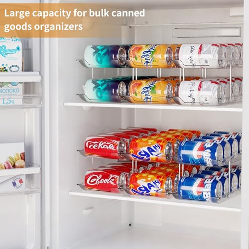 LXLXXL Can Organizer For Pantry Canned Food Goods Organizer For Cabinet Clear Automatic Rolling Can Storage Organizer Pantry Holders Rack, Holds Up to 36 Cans - My Kitchen Products