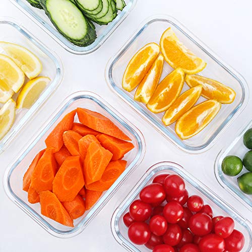 M MCIRCO 10-Pack,22 Oz Glass Meal Prep Containers,Glass Food Storage Containers with lids,Lunch Containers,Microwave, Oven, Freezer and Dishwasher (Gray) - My Kitchen Products
