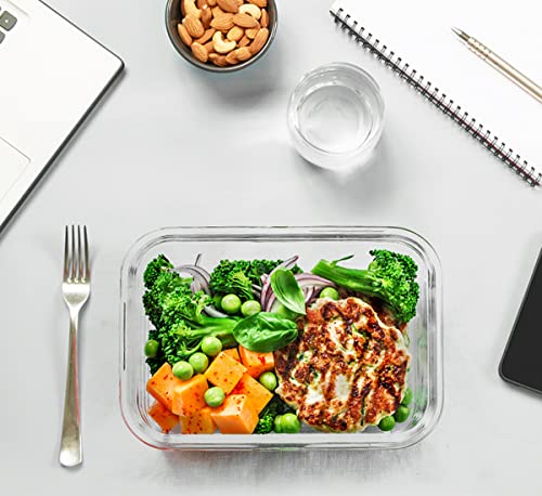 M MCIRCO 30 Pieces Glass Food Storage Containers with Snap Locking Lids,Glass Meal Prep Containers Set - Airtight Lunch Containers, Microwave, Oven, Freezer and Dishwasher - My Kitchen Products