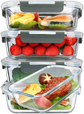 M MCIRCO [5-Packs, 36 Oz Glass Meal Prep Containers with Snap Locking Lids Glass Food Containers,Airtight Lunch Container,Microwave, Oven, Freezer and Dishwasher (4.5 Cup) - My Kitchen Products