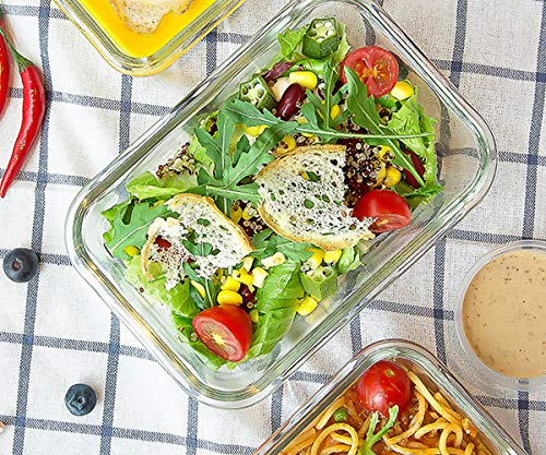 M MCIRCO [8-Pack,30 oz] Glass Meal Prep Containers,Glass Food Storage Containers,Airtight lunch Containers with Lids, Microwave, Oven, Freezer and Dishwasher - My Kitchen Products