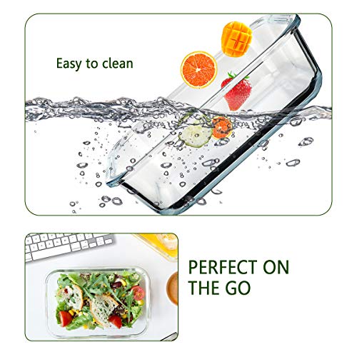 M MCIRCO [8-Pack,30 oz] Glass Meal Prep Containers,Glass Food Storage Containers,Airtight lunch Containers with Lids, Microwave, Oven, Freezer and Dishwasher - My Kitchen Products