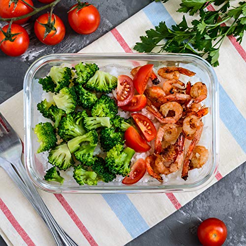 M MCIRCO [80 oz & 36 oz Extra Large Glass Food Storage/Baking Containers Set with Lids, 2 Pack 80 oz(10 cup)&2 Pack 36 oz (4.5 cup) Airtight Glass Container,Microwave,Oven,Freezer and Dishwasher - My Kitchen Products