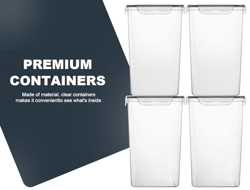 M MCIRCO Extra Large 7qt / 6.5L/220oz Tall Food Storage Containers, WIDE & DEEP, 4-Piece Plastic Airtight Kitchen Pantry Storage Containers for Flour, Sugar, with 4 Measuring Cups,20 Labels - My Kitchen Products