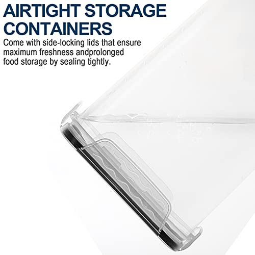 M MCIRCO Extra Large 7qt / 6.5L/220oz Tall Food Storage Containers, WIDE & DEEP, 4-Piece Plastic Airtight Kitchen Pantry Storage Containers for Flour, Sugar, with 4 Measuring Cups,20 Labels - My Kitchen Products