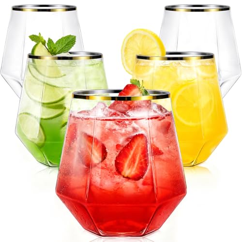 Maaacute 40 Pcak Plastic Stemless Wine cocktail Whiskey Champagne