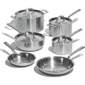 Made In Cookware - 10 Piece Stainless Steel Pot and Pan Set - 5 Ply Clad - Includes Stainless Steel Frying Pans, Saucepans, Saucier and Stock Pot W/Lid - Professional Cookware - Crafted in Italy - My Kitchen Products