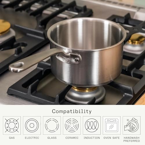Made In Cookware - 2 Quart Stainless Steel Saucepan with Lid - 5 Ply Stainless Clad Sauce Pan - Professional Cookware - Crafted in Italy - Induction Compatible - My Kitchen Products