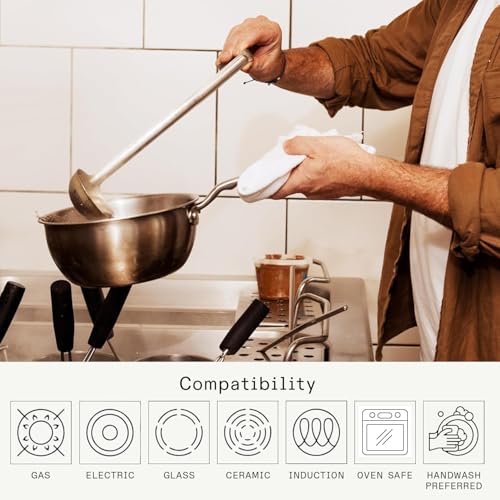 Made In Cookware - 2 Quart Stainless Steel Saucier Pan - 5 Ply Stainless Clad - Professional Cookware - Crafted in Italy - Induction Compatible - My Kitchen Products